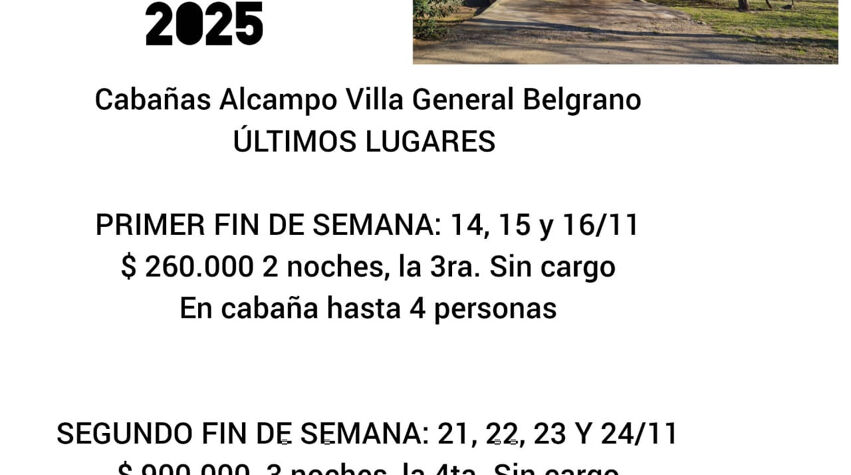 Foto principal de Cabañas Alcampo en Villa General Belgrano